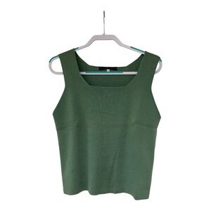 Peruvian Connection Olive Green Tank Top